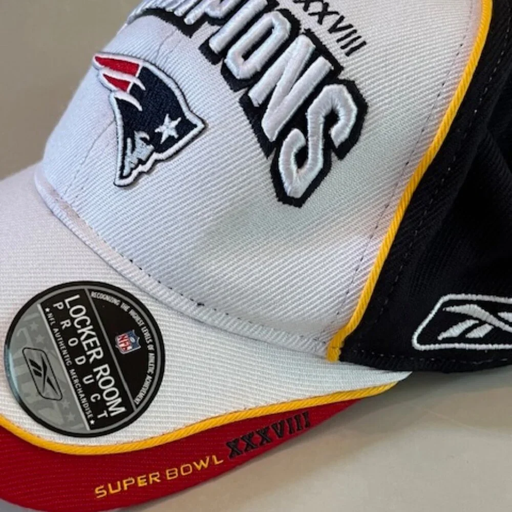 TWO NEW ENGLAND PATRIOT Superbowl XXXVIII hats - NEW